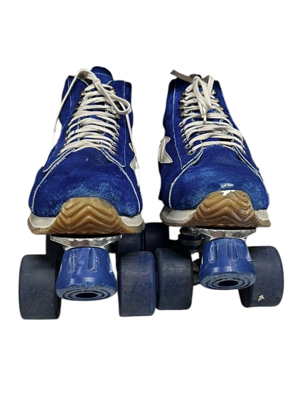 🌻Vintage Cheapskates California Roller Skates Blue Suede 1970s Retro Size 12 - Picture 7 of 15